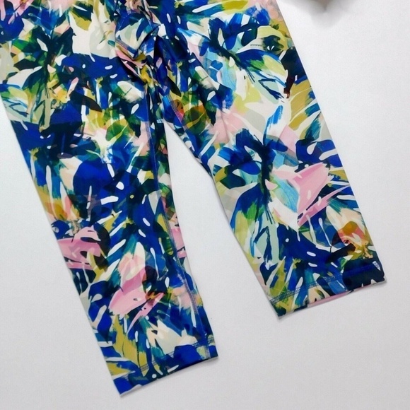 NWT! Anthropologie PURE + GOOD • Crop Floral Legging Palm Tropical ~ X-Large - Picture 7 of 11